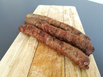 Saucisses de boeuf à l'ail des ours
