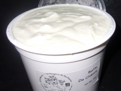 Fromage blanc battu de chèvre au lait cru - pot de 400g (AB)