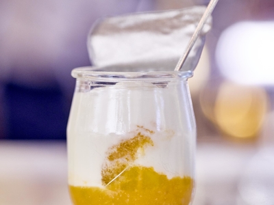 zz- Yaourt à l'orange " Pot en verre "