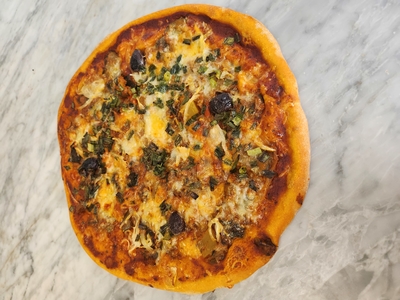 pizza aux légumes du jardin