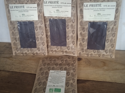 tablette noir 72% cacao le fruité