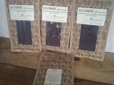 tablette noir 85 % cacao le corsé