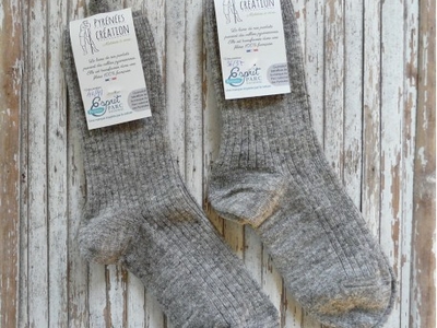 Chaussettes mi-longues gris naturel 38-39