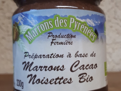Préparation sucrée marrons cacao noisettes 230g