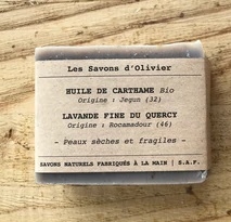 Savon huile de carthame lavande fine 100g