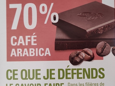 Tablette Noir du Pérou Café Arabica 100g commerce équitable